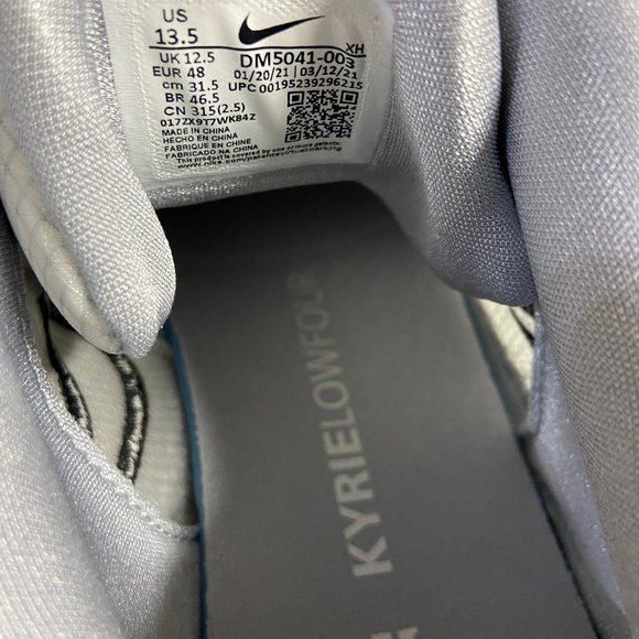 Nike Kyrie Low 4 Basketball Shoes “Wolf Grey” (DM5041-003) Men’s Size 13.5 NEW main image 5